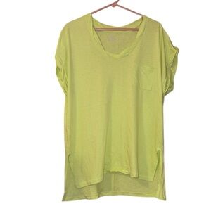 Aerie Lime Green Tunic Short Sleeve Coverup Oversized Top